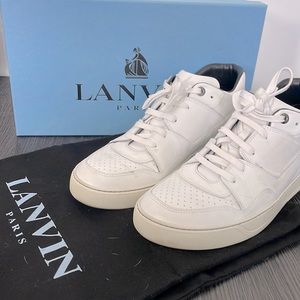 Lanvin men’s white sneakers
